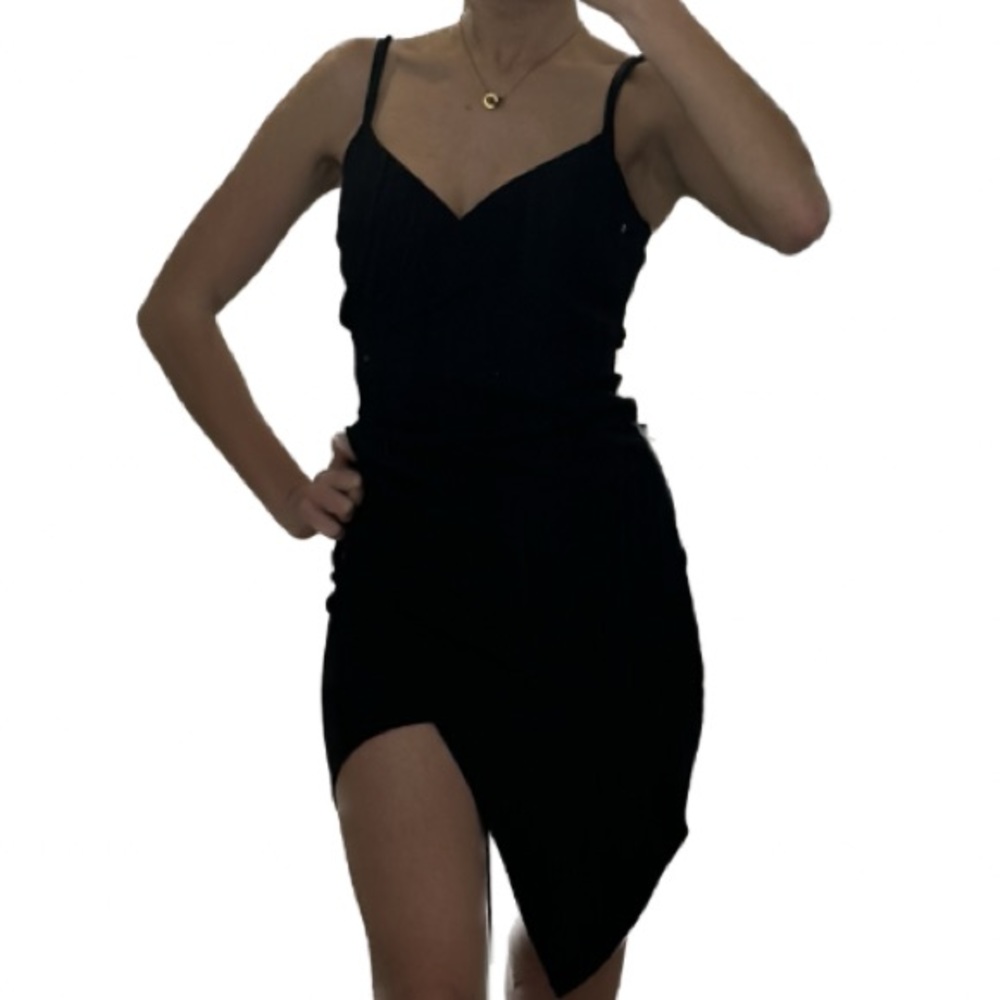 Assymetrical black dress